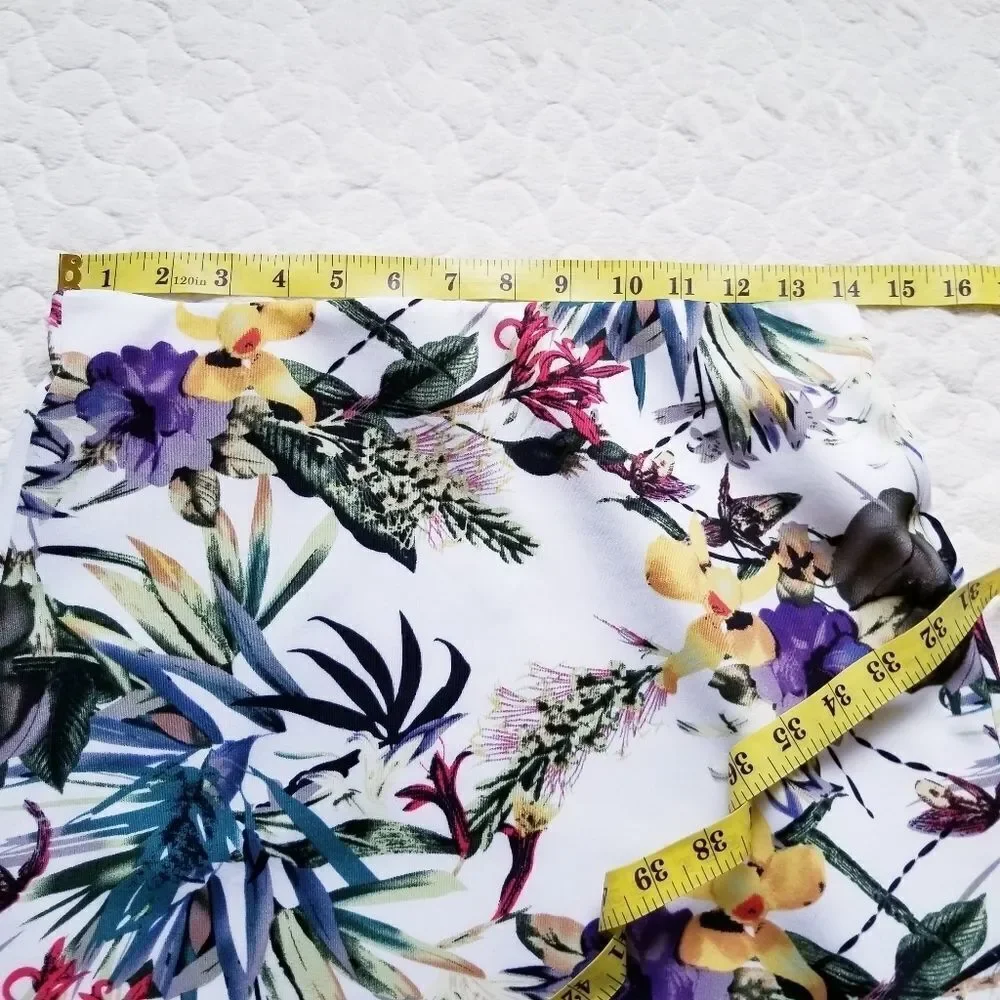 Carmen Marc Valvo floral skirt flowers mini pencil - Picture 5 of 7